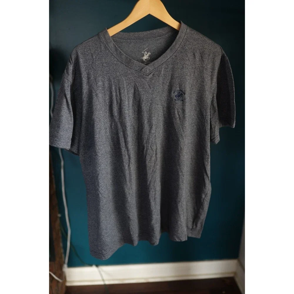Beverly Hills Polo Club Men's T Shirt Gray SizeXL Cotton Polyester Blend